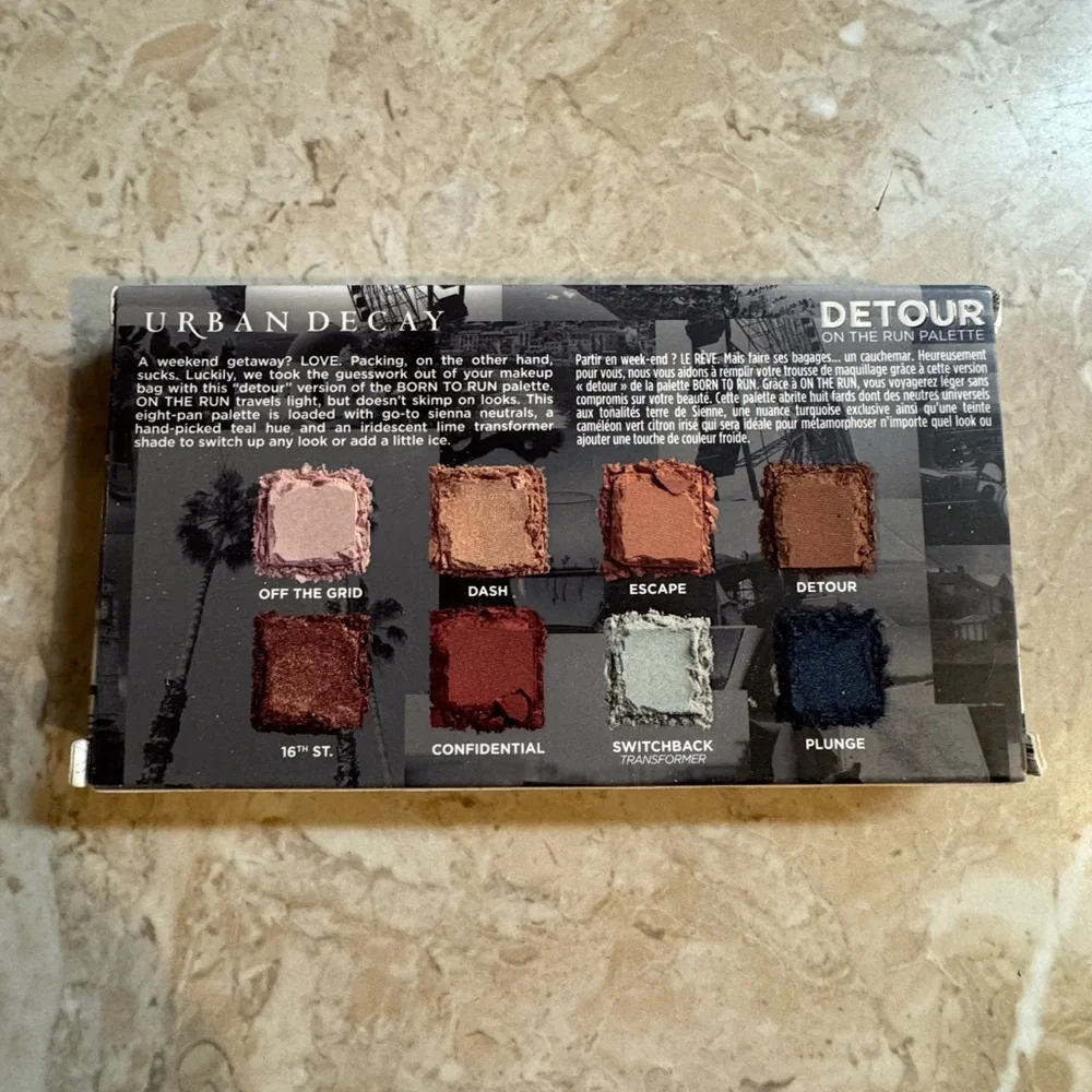 Urban Decay On The Run Eyeshadow Palette (8x Eyeshadow) - Detour NIB